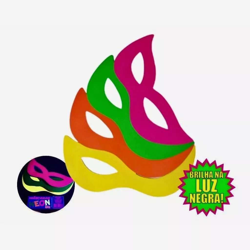 MASCARA PAPEL GATINHA NEON